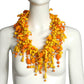 PIERRE CARDIN-Yellow & Orange Glass Bead Necklace