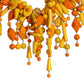 PIERRE CARDIN-Yellow & Orange Glass Bead Necklace