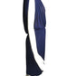 HALSTON- 1970s Blue Silk Jersey Pleat Dress, Size 8