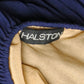 HALSTON- 1970s Blue Silk Jersey Pleat Dress, Size 8