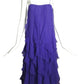 1980s Purple Ruffle Chiffon Dress, Size 4