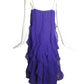 1980s Purple Ruffle Chiffon Dress, Size 4