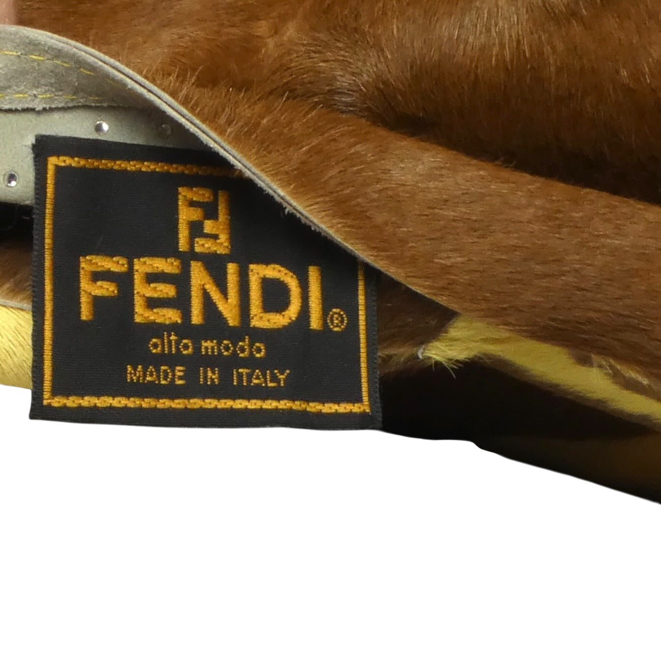 FENDI- 1999 Reversible Calfskin Rhinestone Coat, Size 10