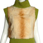 1990s Knit & Fur Turtleneck Vest, Size 6