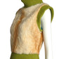 1990s Knit & Fur Turtleneck Vest, Size 6