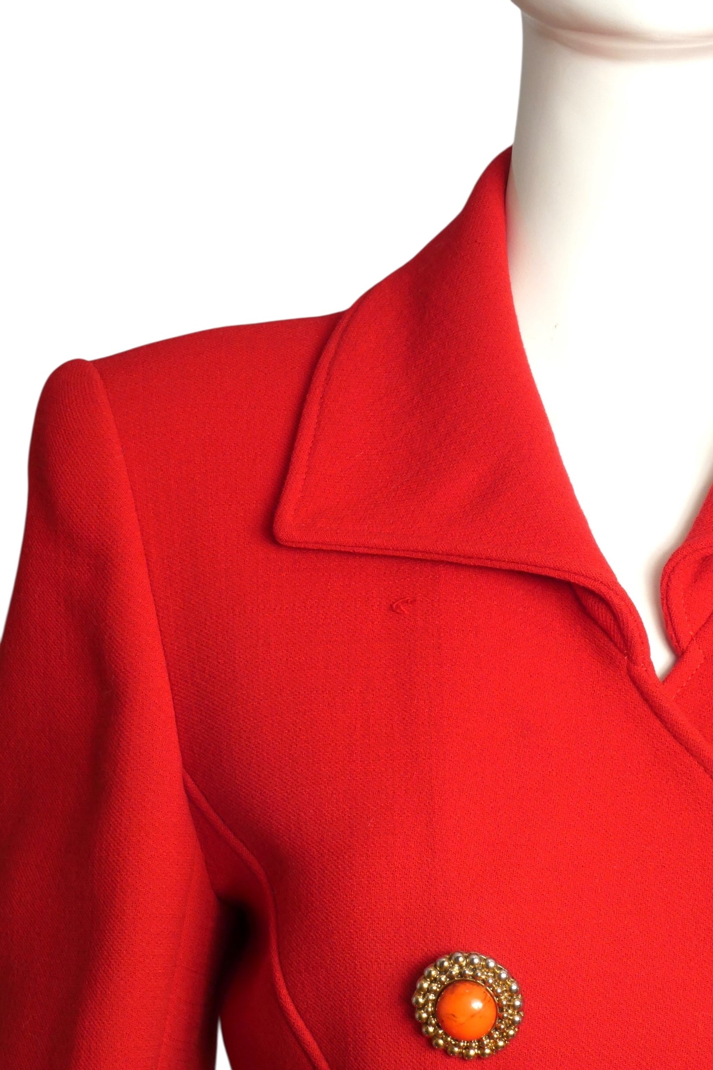 VALENTINO- 1980s Red Knit Blazer, Size 4