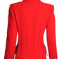 VALENTINO- 1980s Red Knit Blazer, Size 4