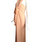 JACQUELINE DE RIBES- 1985 Pink Silk Knit Halter Gown, Size 6