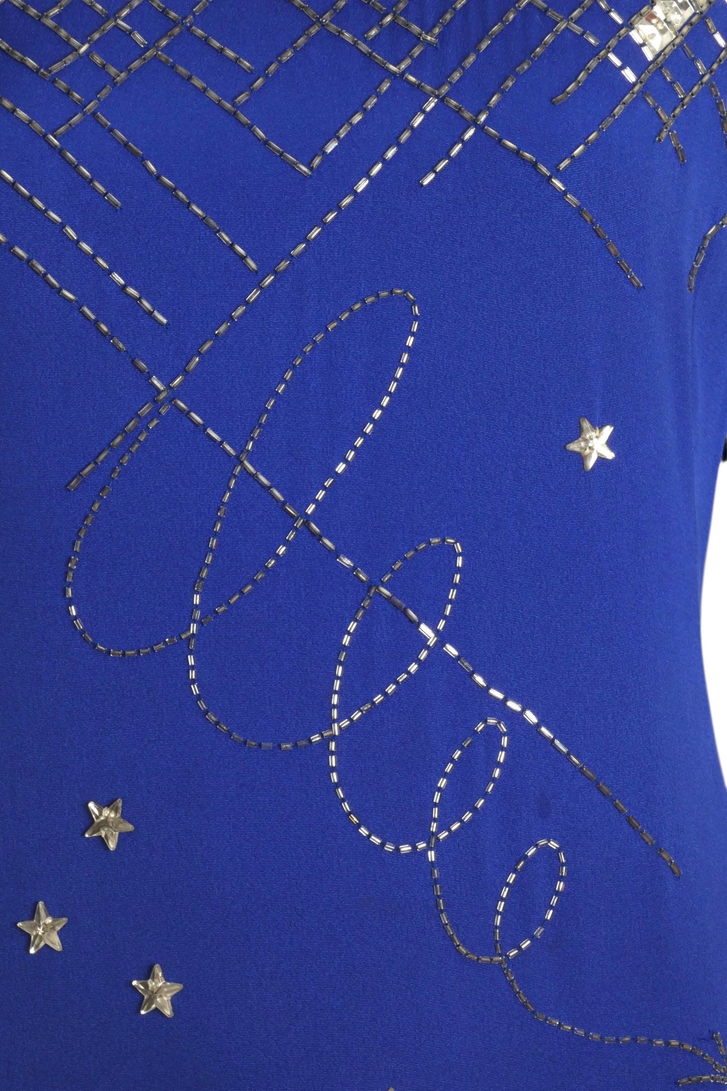 1980s Beaded Silk Dress, Size 8