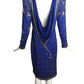 1980s Beaded Silk Dress, Size 8