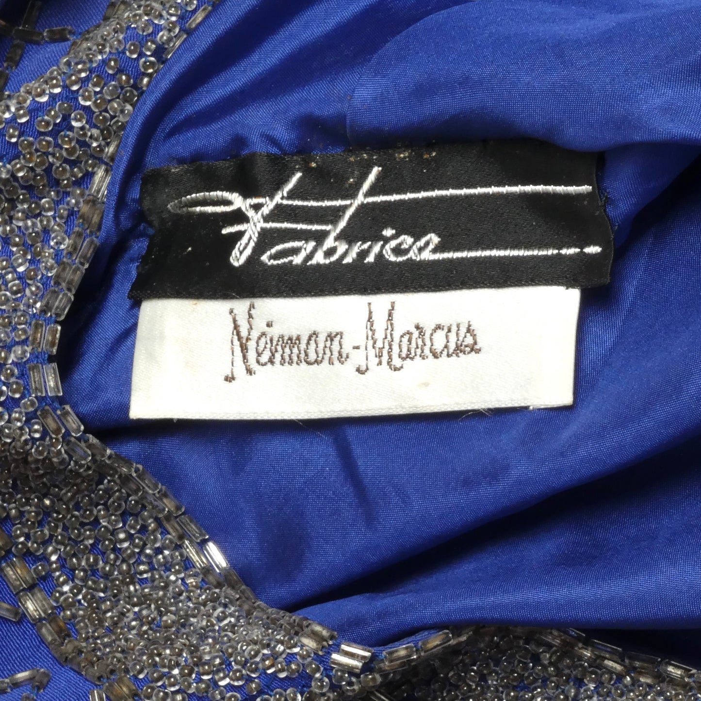 1980s Beaded Silk Dress, Size 8