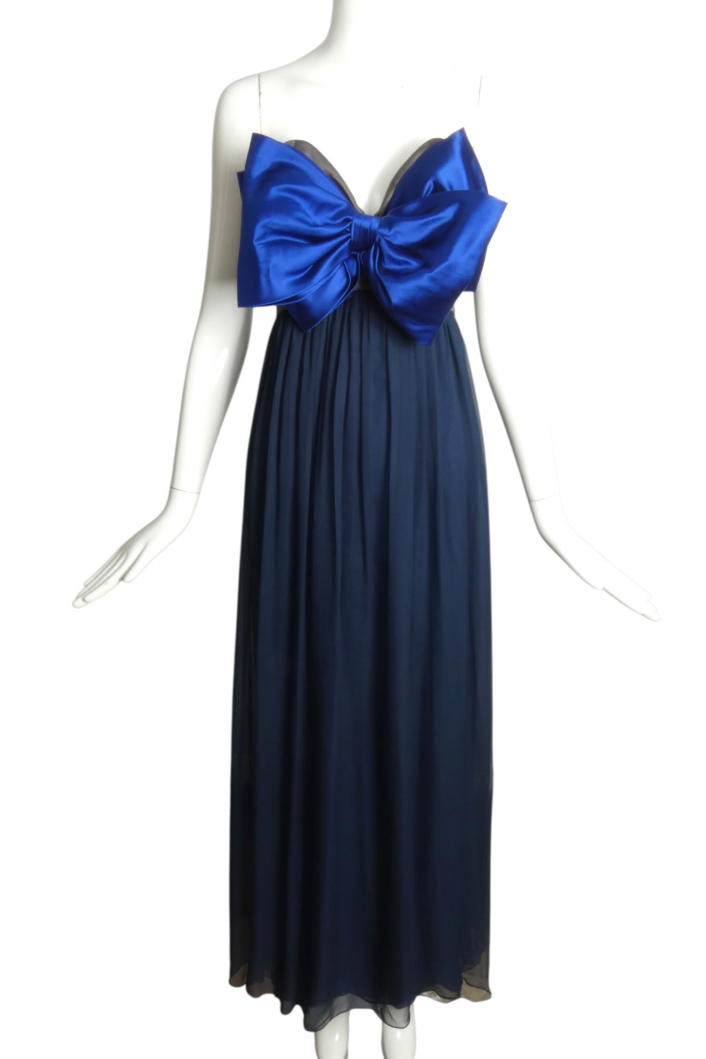 1980s Silk Chiffon Evening Gown, Size-6