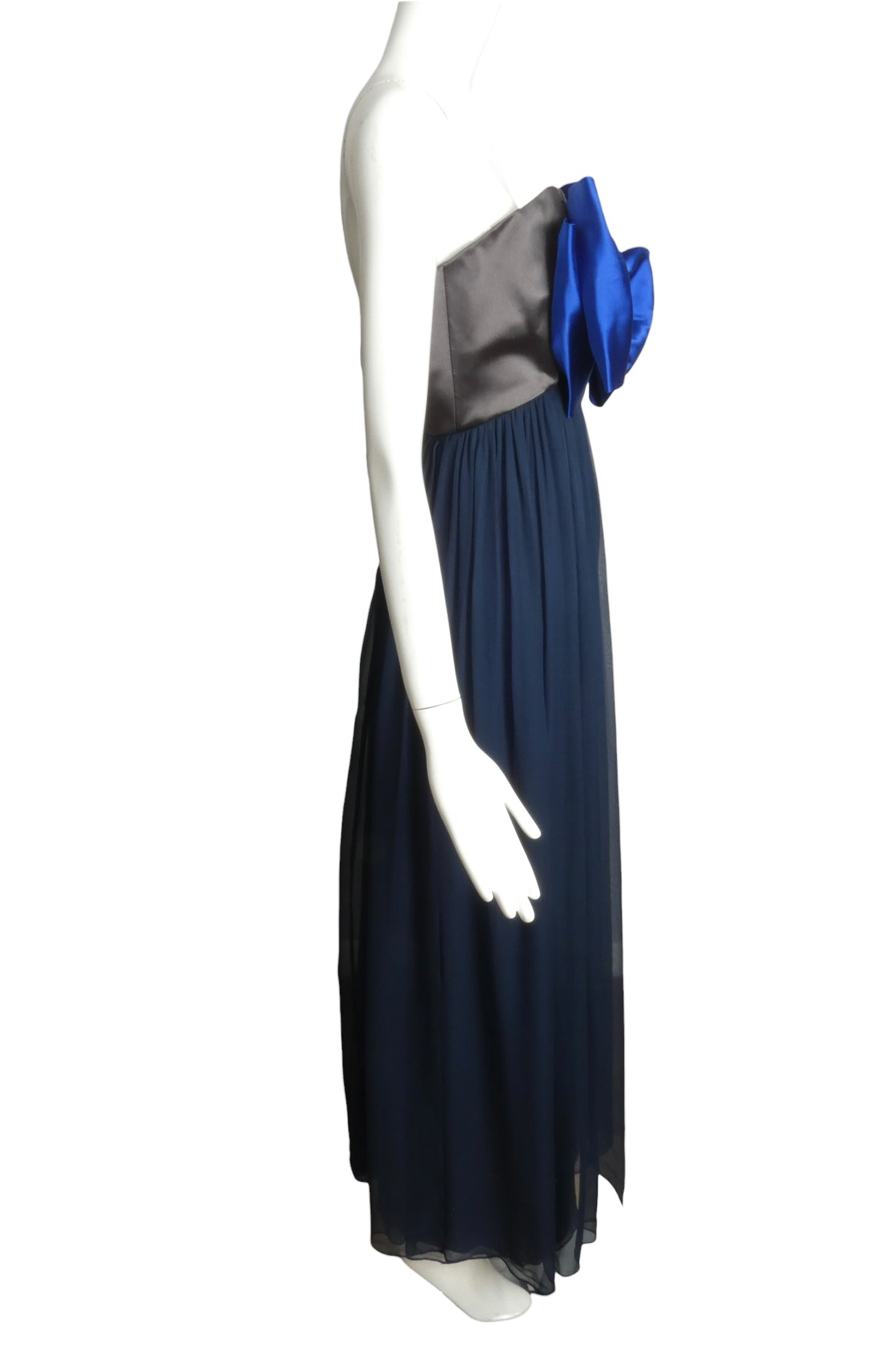 1980s Silk Chiffon Evening Gown, Size-6