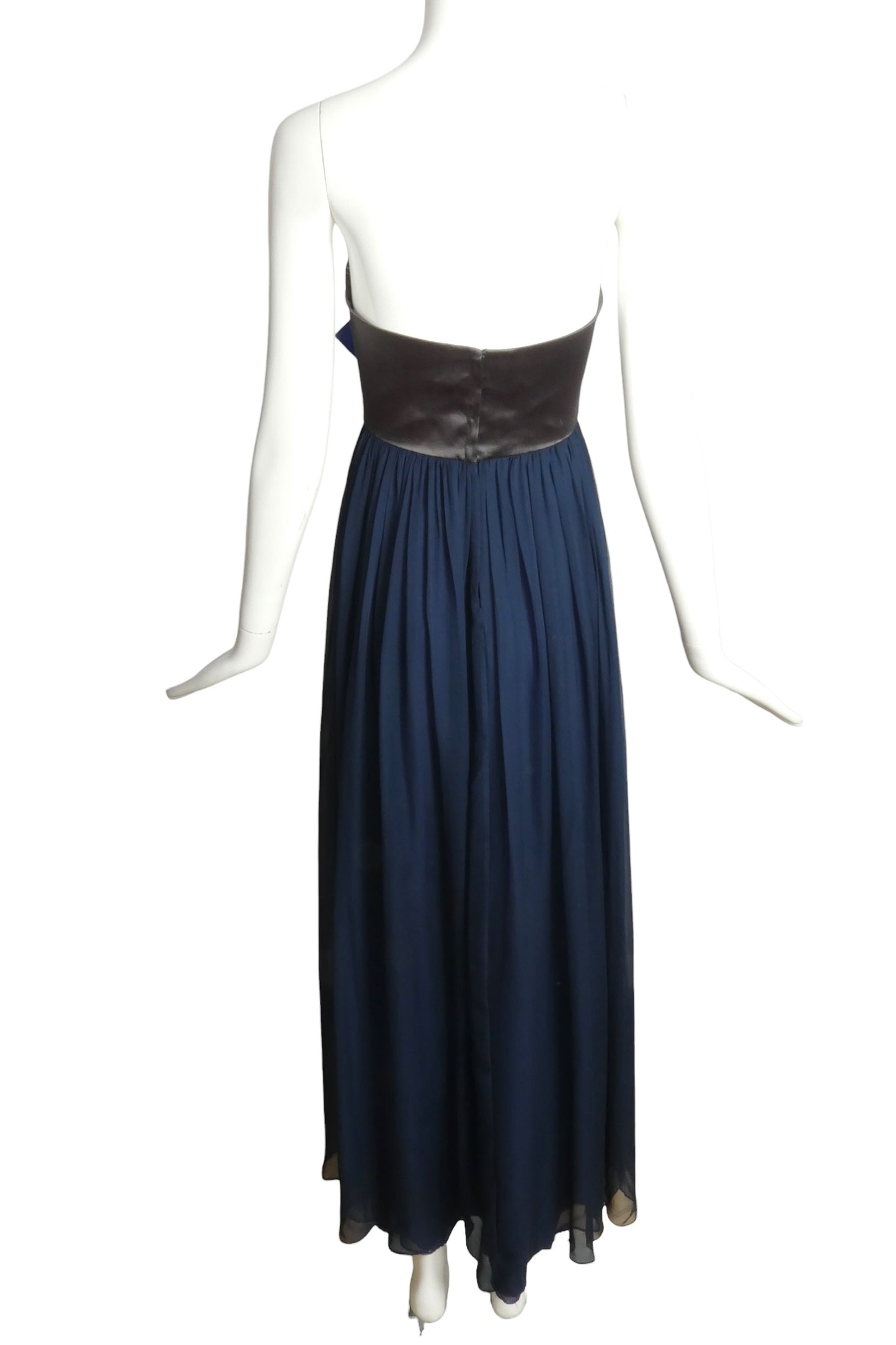 1980s Silk Chiffon Evening Gown, Size-6