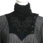 EMANUEL UNGARO HAUTE COUTURE- 1985 Black Knit & Velvet Drop Waist Dress, Size 10