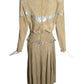 GOSAMMER WINGS- 1980s 3pc Beaded Suede Skirt Ensemble, Size 6