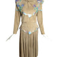 GOSAMMER WINGS- 1980s 3pc Beaded Suede Skirt Ensemble, Size 6