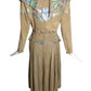 GOSAMMER WINGS- 1980s 3pc Beaded Suede Skirt Ensemble, Size 6