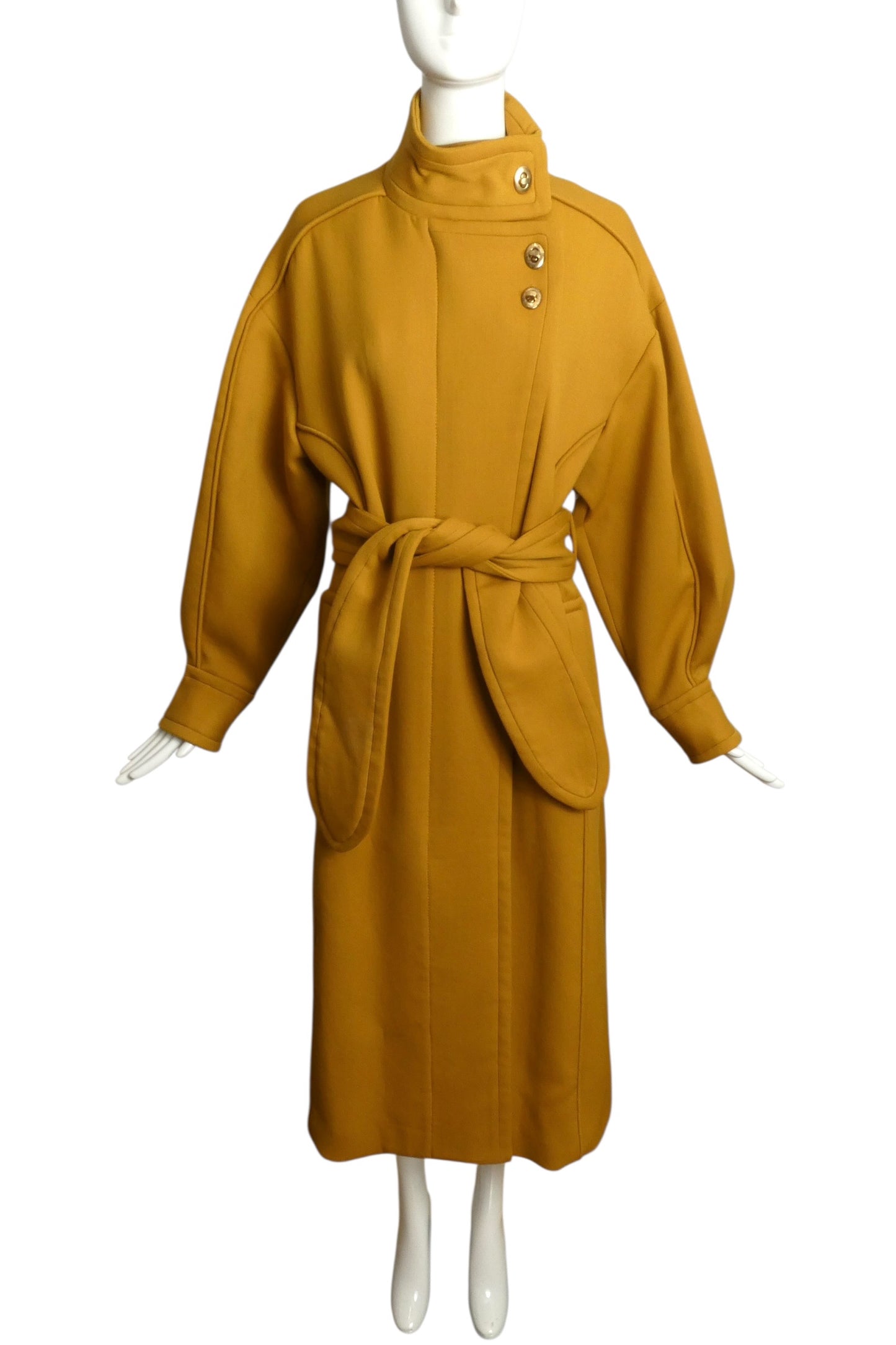 2022 NWT Mustard Wool Overcoat, Size 12
