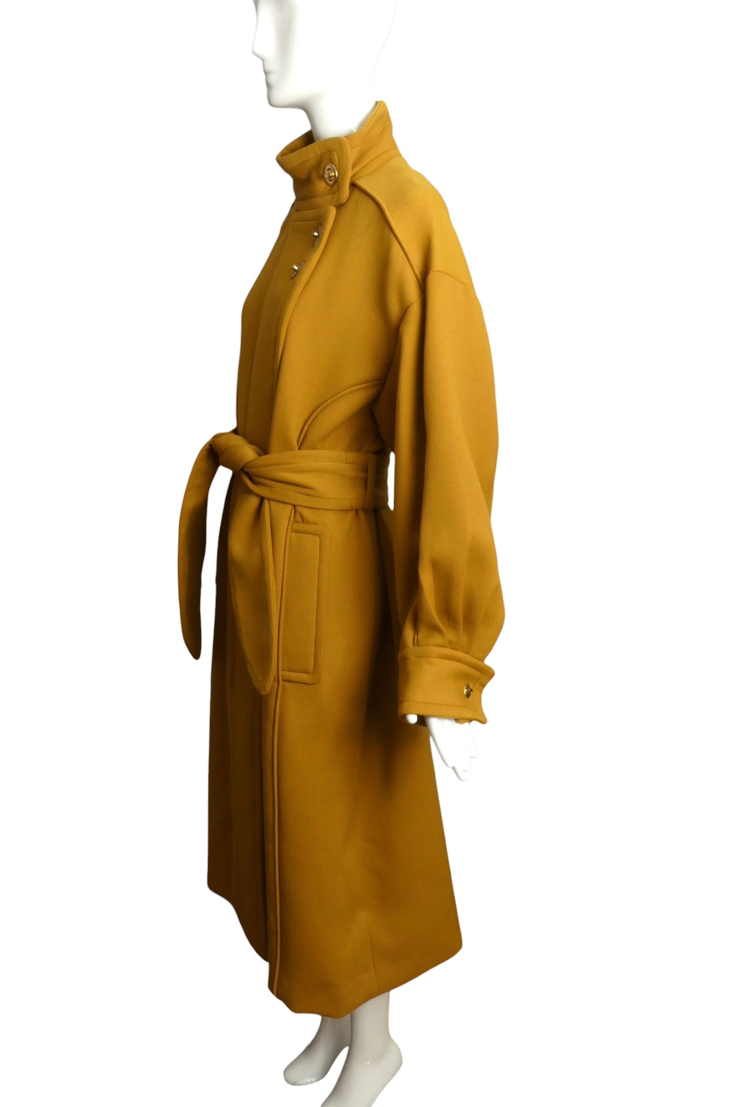 2022 NWT Mustard Wool Overcoat, Size 12