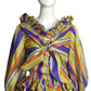 CHRISTIAN LACROIX- 1991 Silk Striped Blouse, Size 8