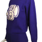 1960s Purple Cheerleaders Wool Sweater, Size 8