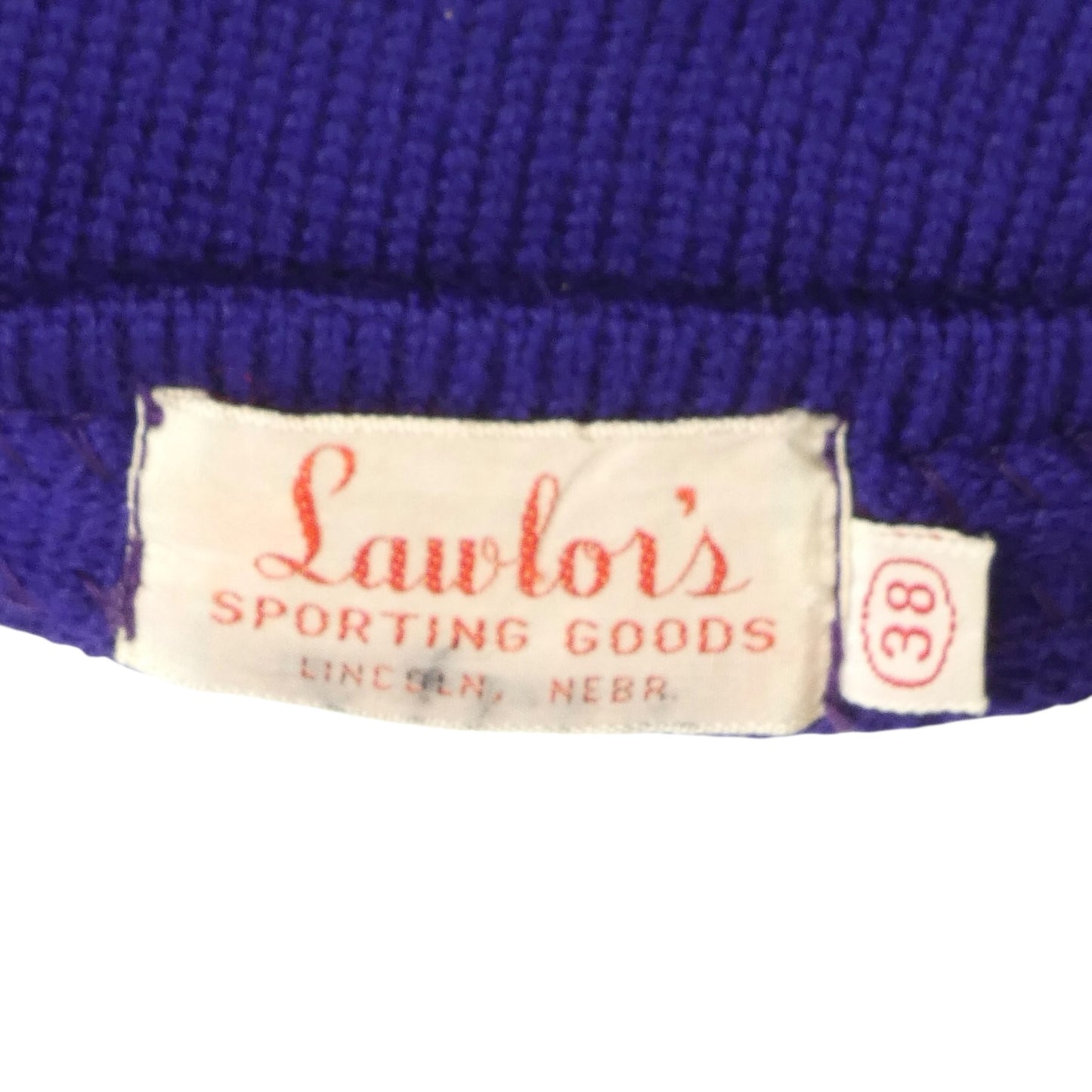 1960s Purple Cheerleaders Wool Sweater, Size 8