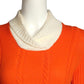 1960s Orange Sweater Knit Dress, Size 6