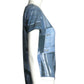 MOSCHINO JEANS- 1990s Denim Print Knit Bodysuit, Size 12