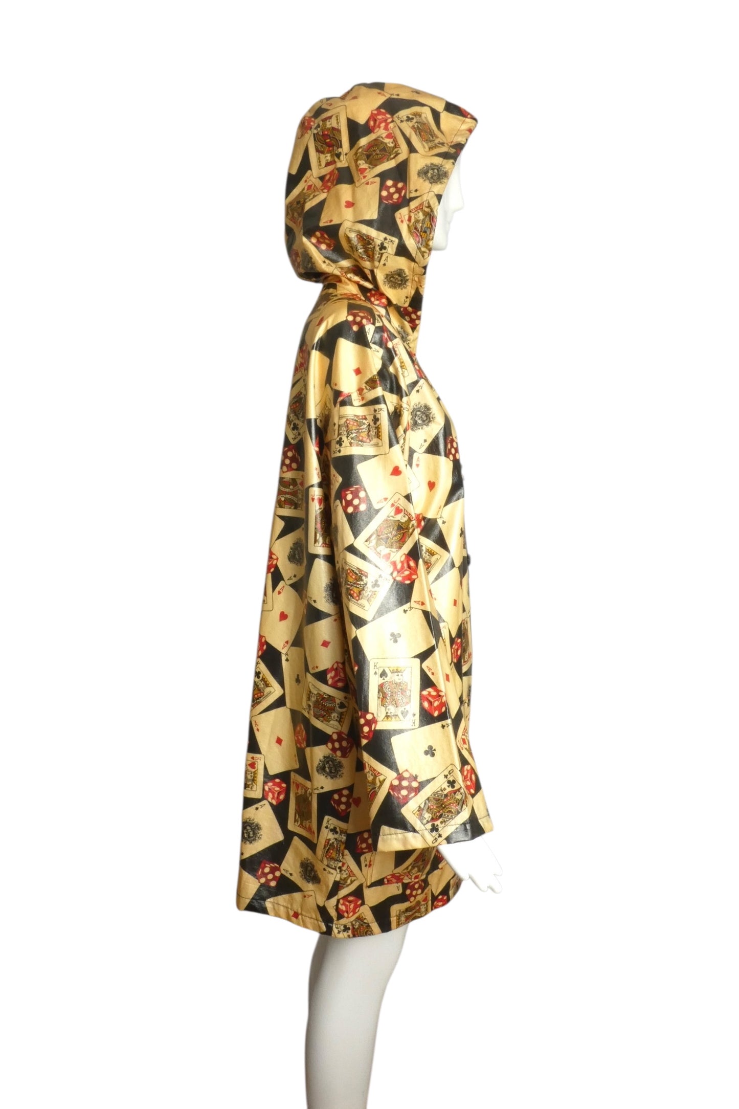 1980s Playing Card Rain Coat, One Size