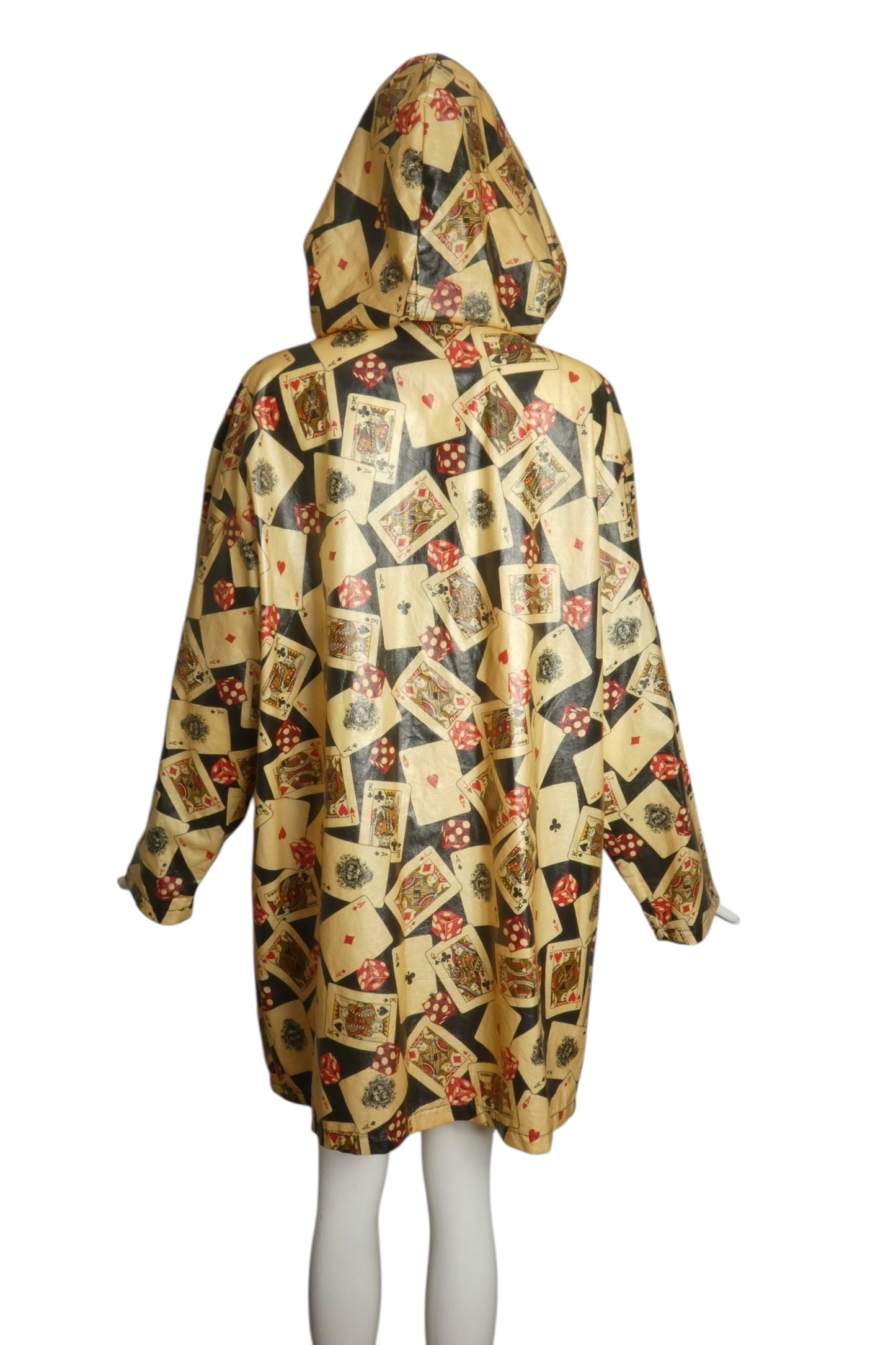 1980s Playing Card Rain Coat, One Size