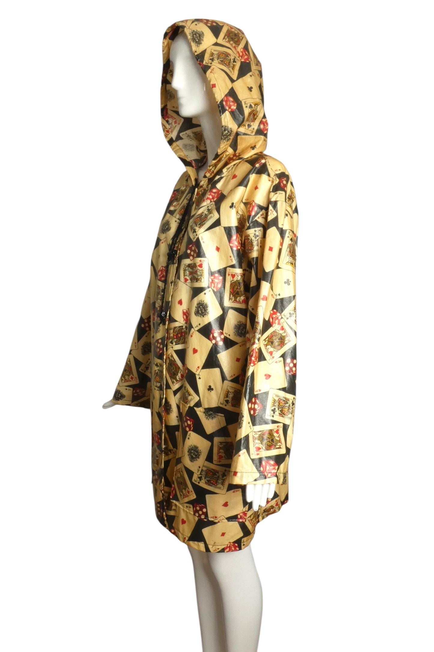 1980s Playing Card Rain Coat, One Size