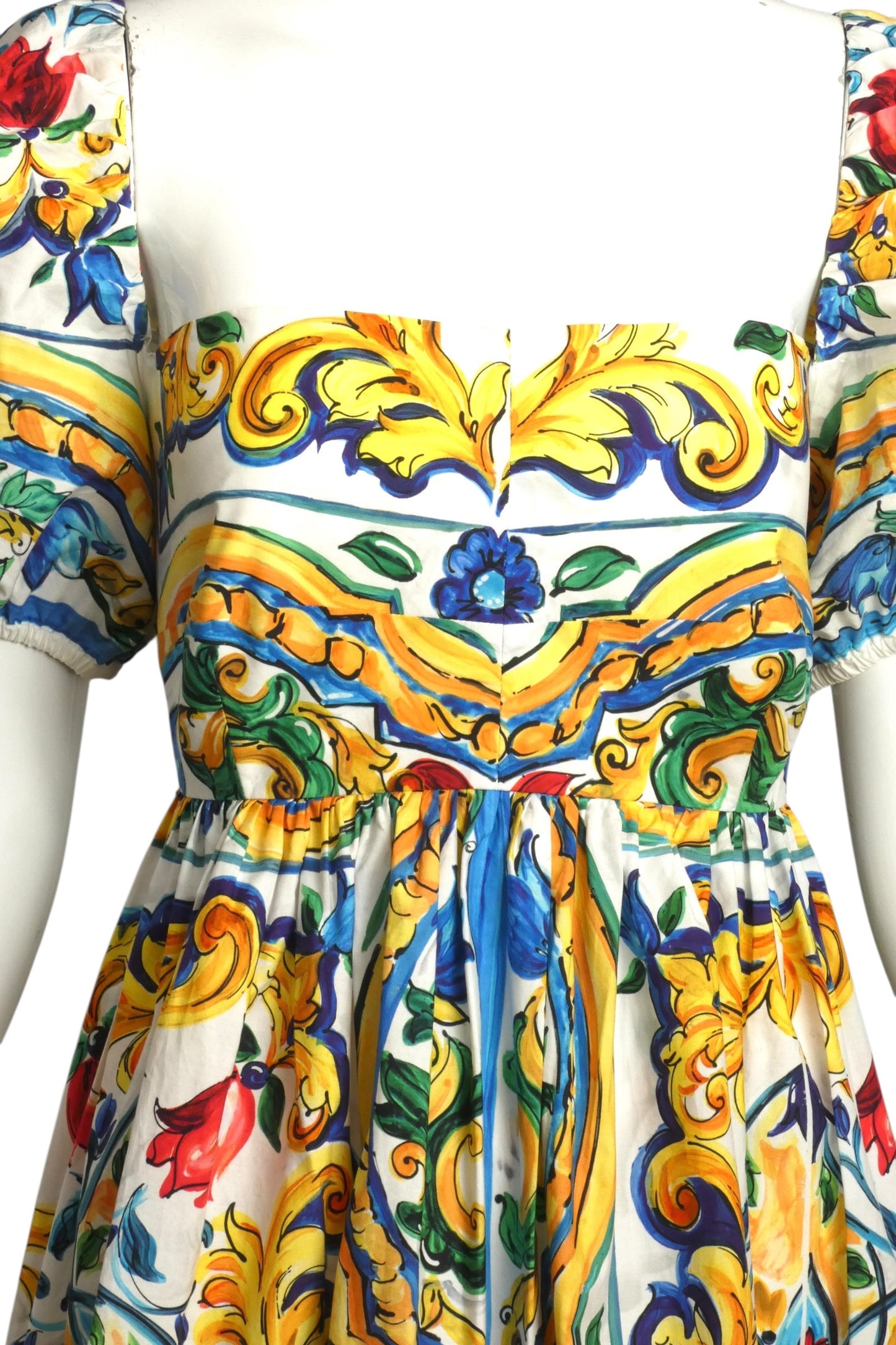 2020s Printed Cotton Poplin Summer Dress, Size 12