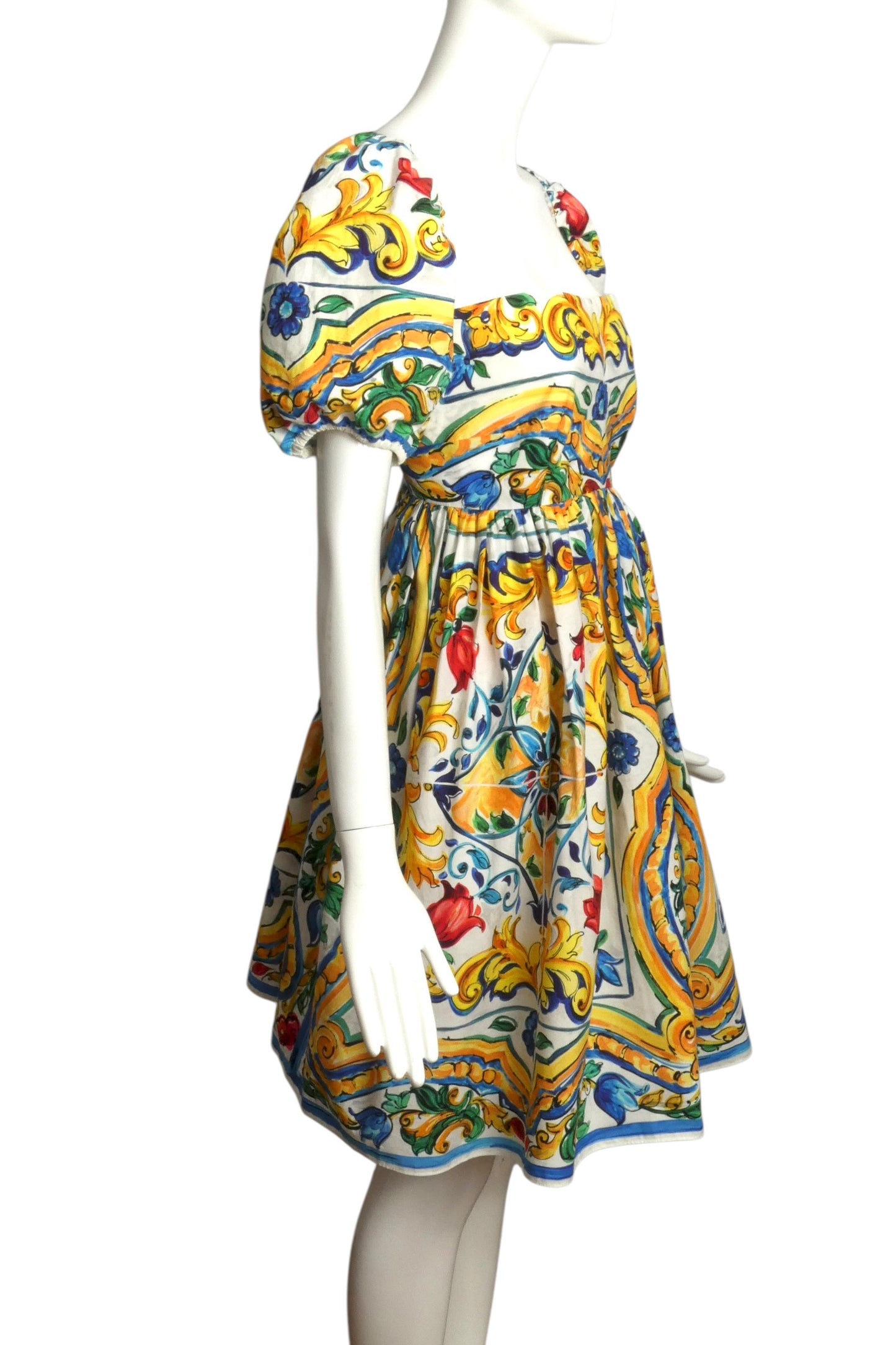 2020s Printed Cotton Poplin Summer Dress, Size 12