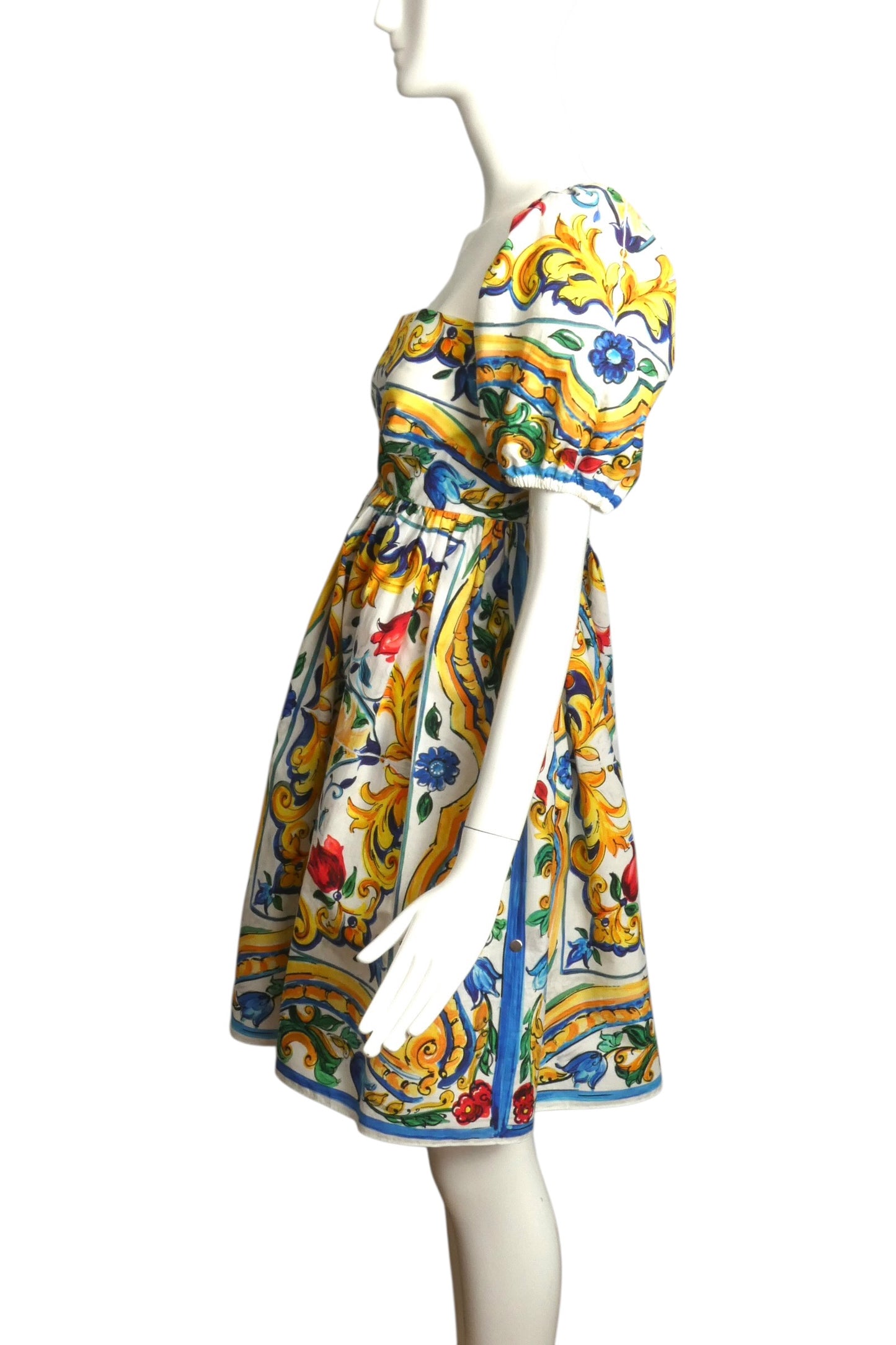 2020s Printed Cotton Poplin Summer Dress, Size 12