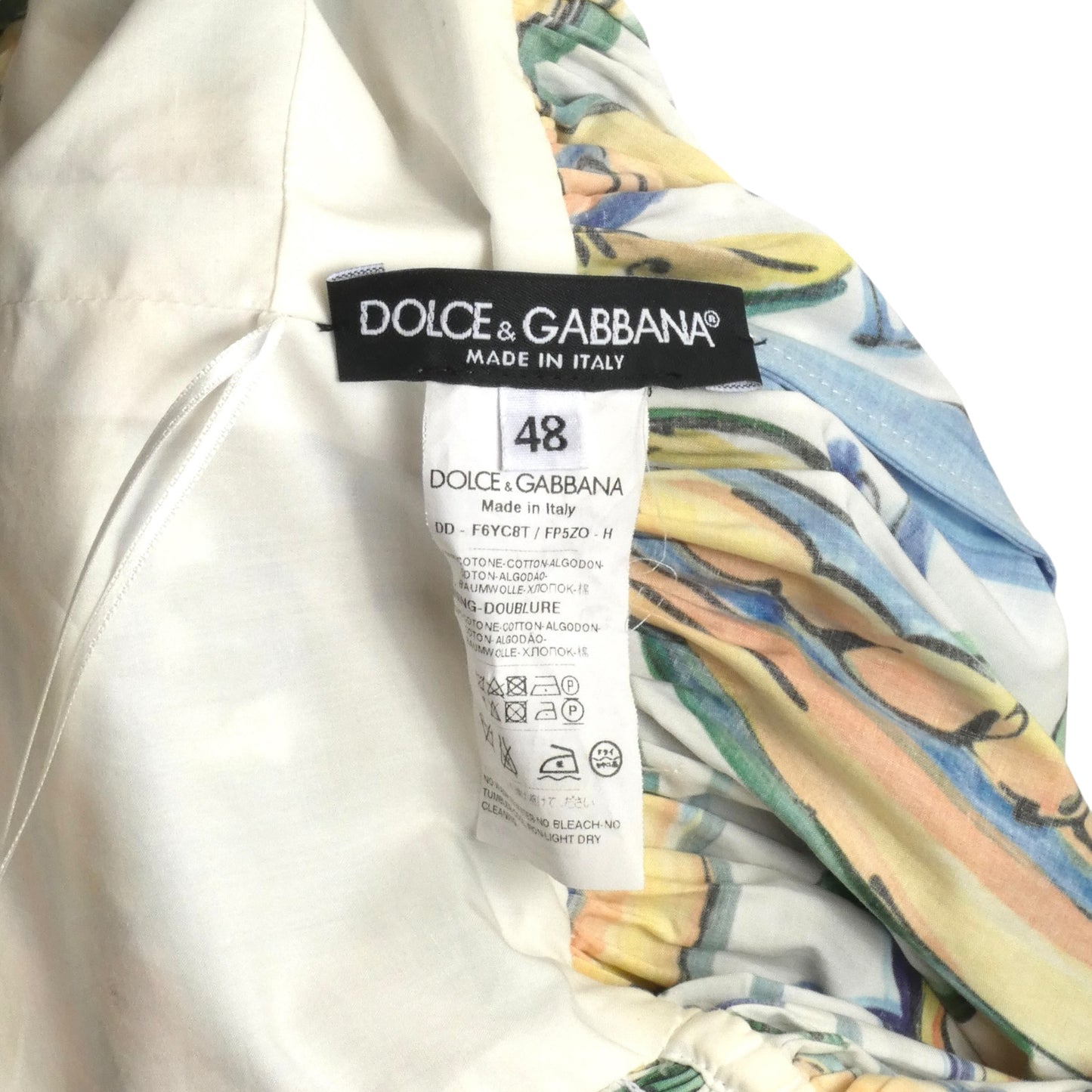 2020s Printed Cotton Poplin Summer Dress, Size 12