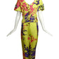 2000s Silk Organza Print Pant Suit, Size 12