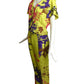 2000s Silk Organza Print Pant Suit, Size 12