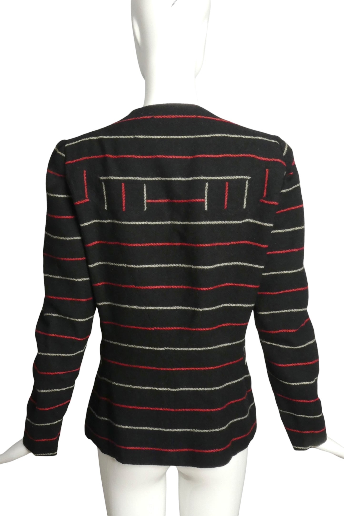 ADRIAN- 1940s Wool Stripe Jacket, Size 10