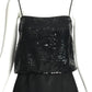 VALENTINO- 1980s Black Sequin Shell, Size 4