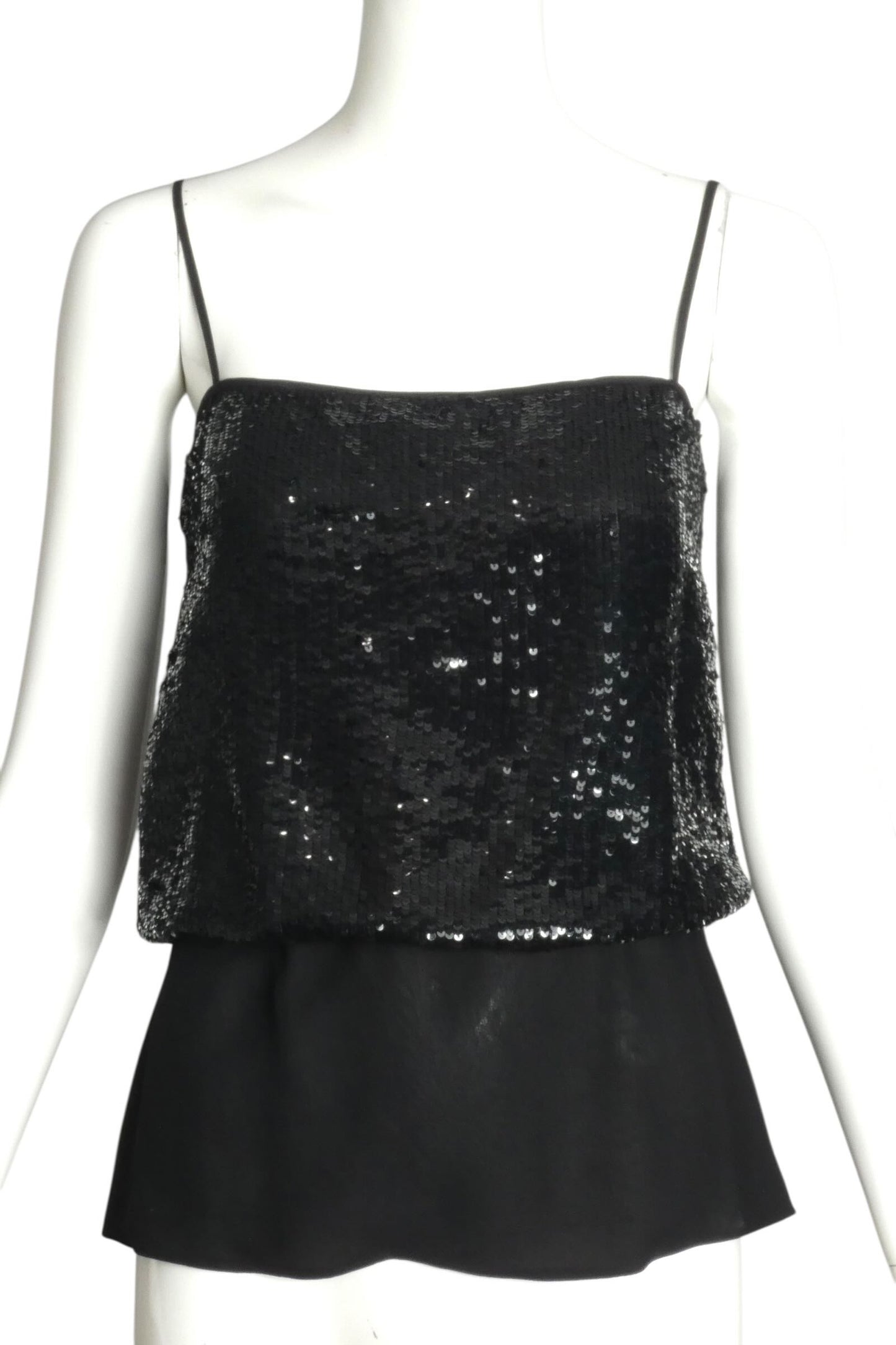 VALENTINO- 1980s Black Sequin Shell, Size 4