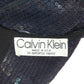 CALVIN KLEIN- 1980s Navy Sequin Chiffon Shell, Size 2