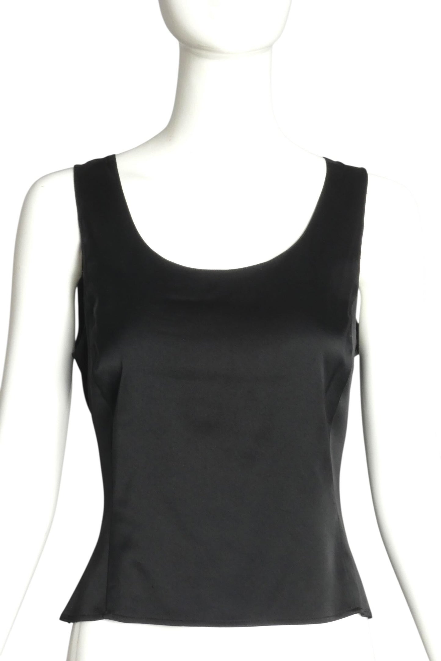 KARL LAGERFELD- 1980s Black Silk Shell, Size 2