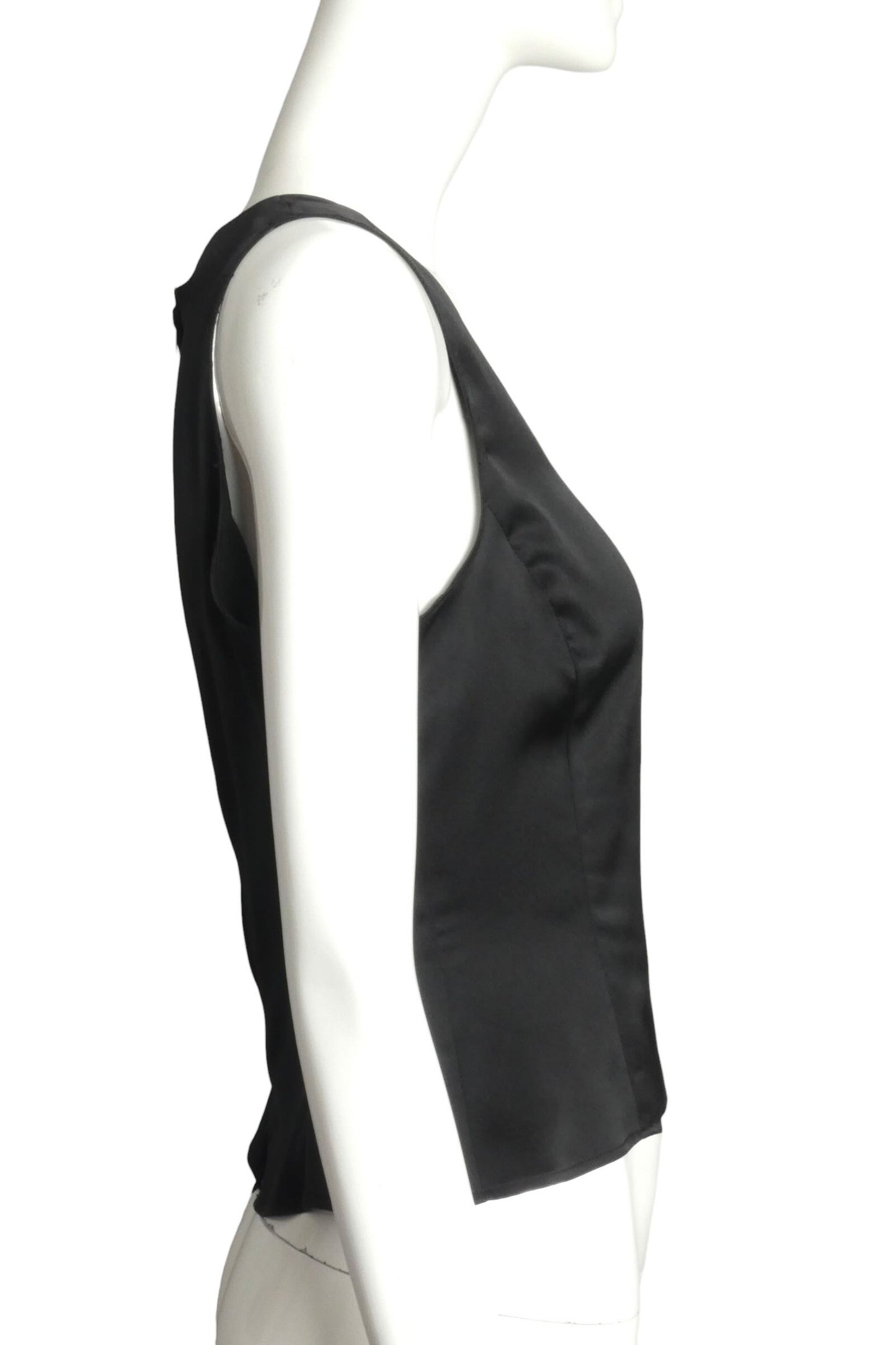 KARL LAGERFELD- 1980s Black Silk Shell, Size 2