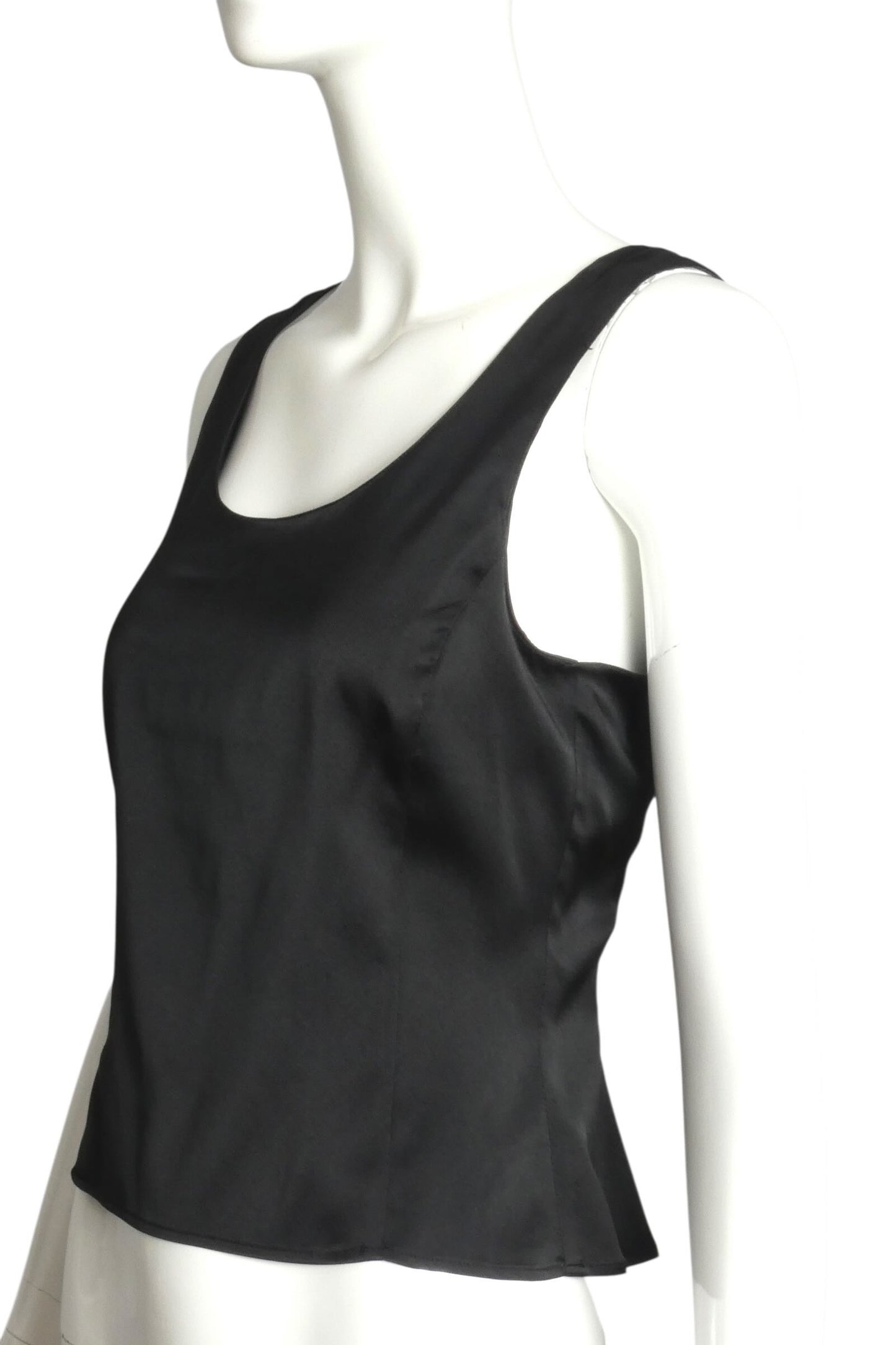 KARL LAGERFELD- 1980s Black Silk Shell, Size 2