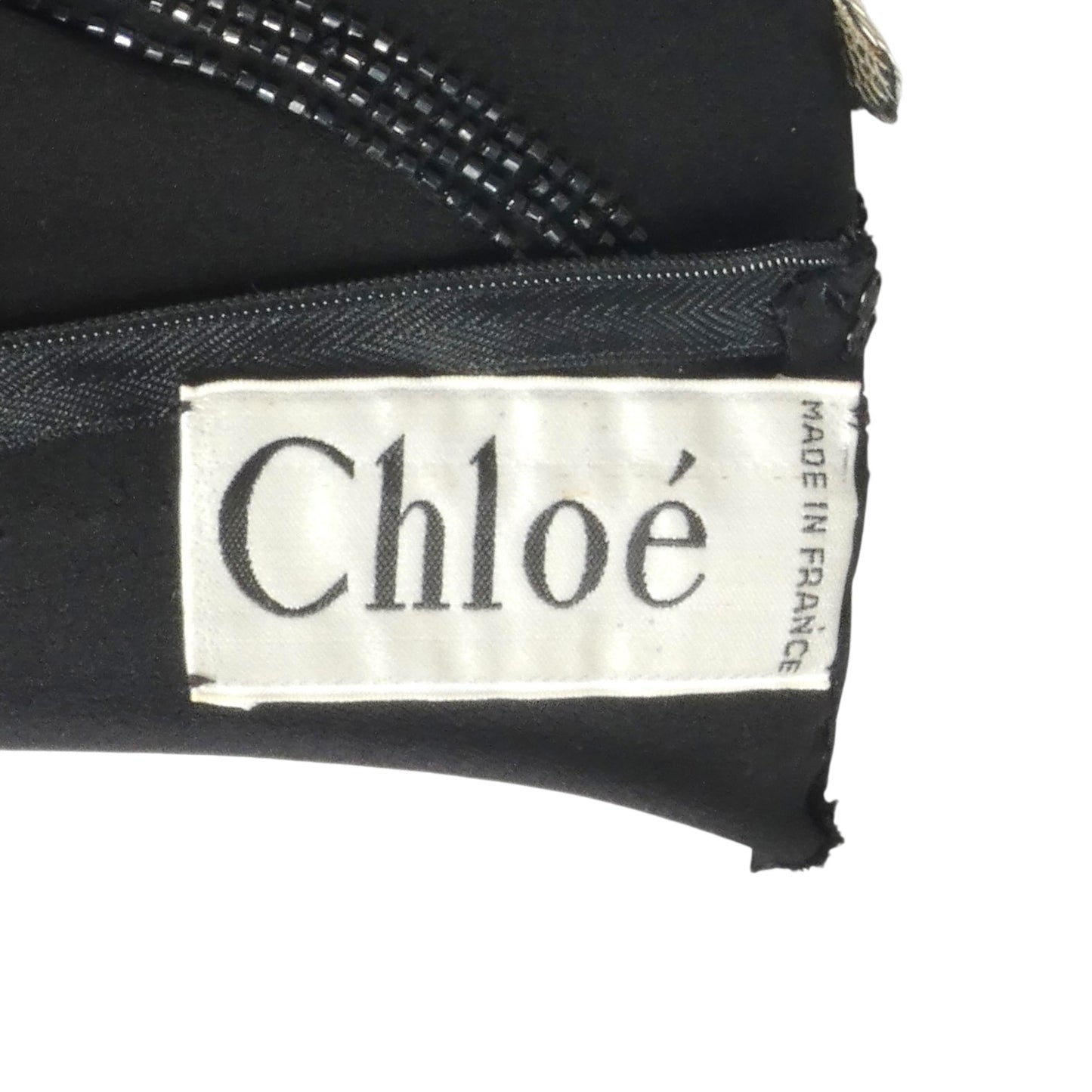 CHLOE- 1980s Beaded & Sequin Silk Blouse, Size 4