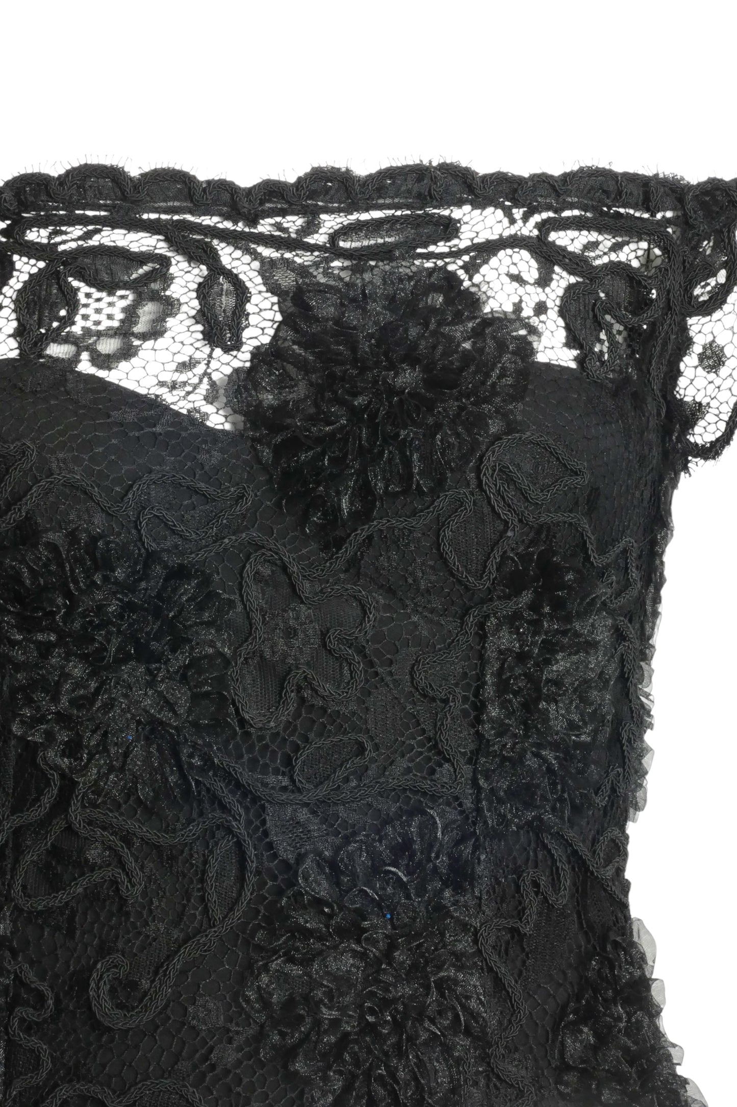 CHANEL- F/W 1995 Black Lace Bustier Top, Size 2