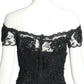 CHANEL- F/W 1995 Black Lace Bustier Top, Size 2