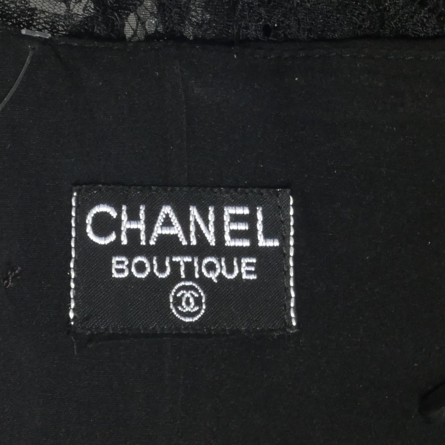 CHANEL- F/W 1995 Black Lace Bustier Top, Size 2