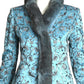 OSCAR DE LA RENTA- Beaded Silk & Fur Evening Suit, Size 4P